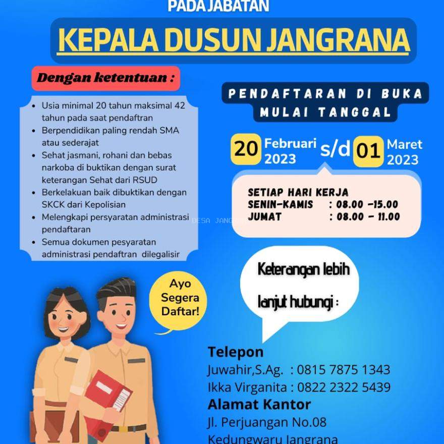Pendaftaran Perangkat Desa Jangrana